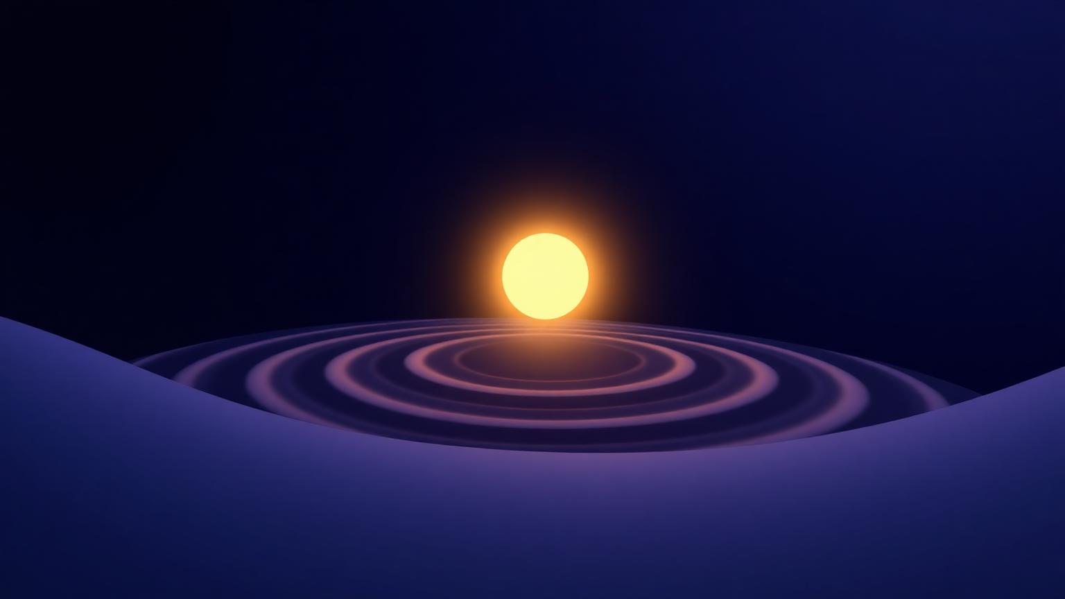 Editorial illustration of trust ripples compounding toward an inbound conversation
